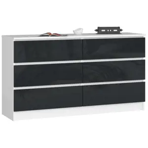 Produkt Komoda K140 6SZ CLP grafitová, lesk