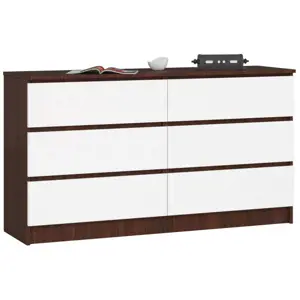 Produkt Komoda K140 6SZ CLP wenge/bílá