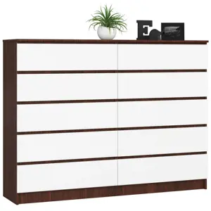 Produkt Komoda K160 10SZ CLP wenge/bílá