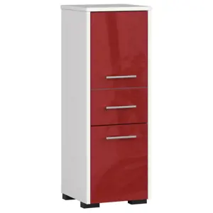 Produkt Koupelnová skříňka FIN 30 2D 1SZ 85 cm červená, lesk