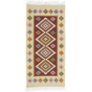 Produkt Obojstranný koberec / behúň Kilim bordový 3