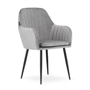 Produkt Set dvou jídelních židlí LUGO stříbrno černé (2ks)