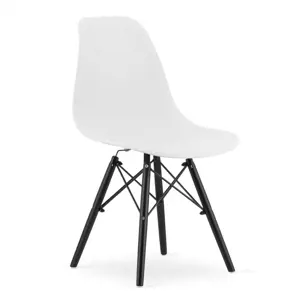 Produkt Set jídelních židlí OSAKA bílé (černé nohy) 4ks