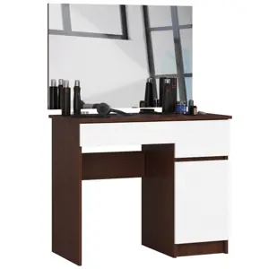 Produkt Toaletní stolek se zrcadlem CLP P-2/SL 900x600 pravý, wenge/bílý